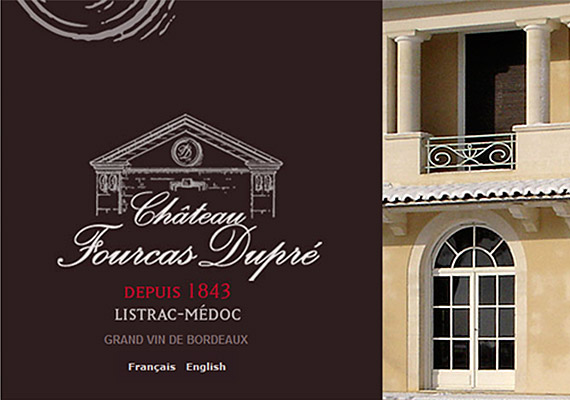 Création de la charte graphique et développement du site internet château Fourcas Dupré.